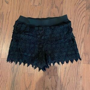 Black Lace Women’s Shorts - Express - Size extra small